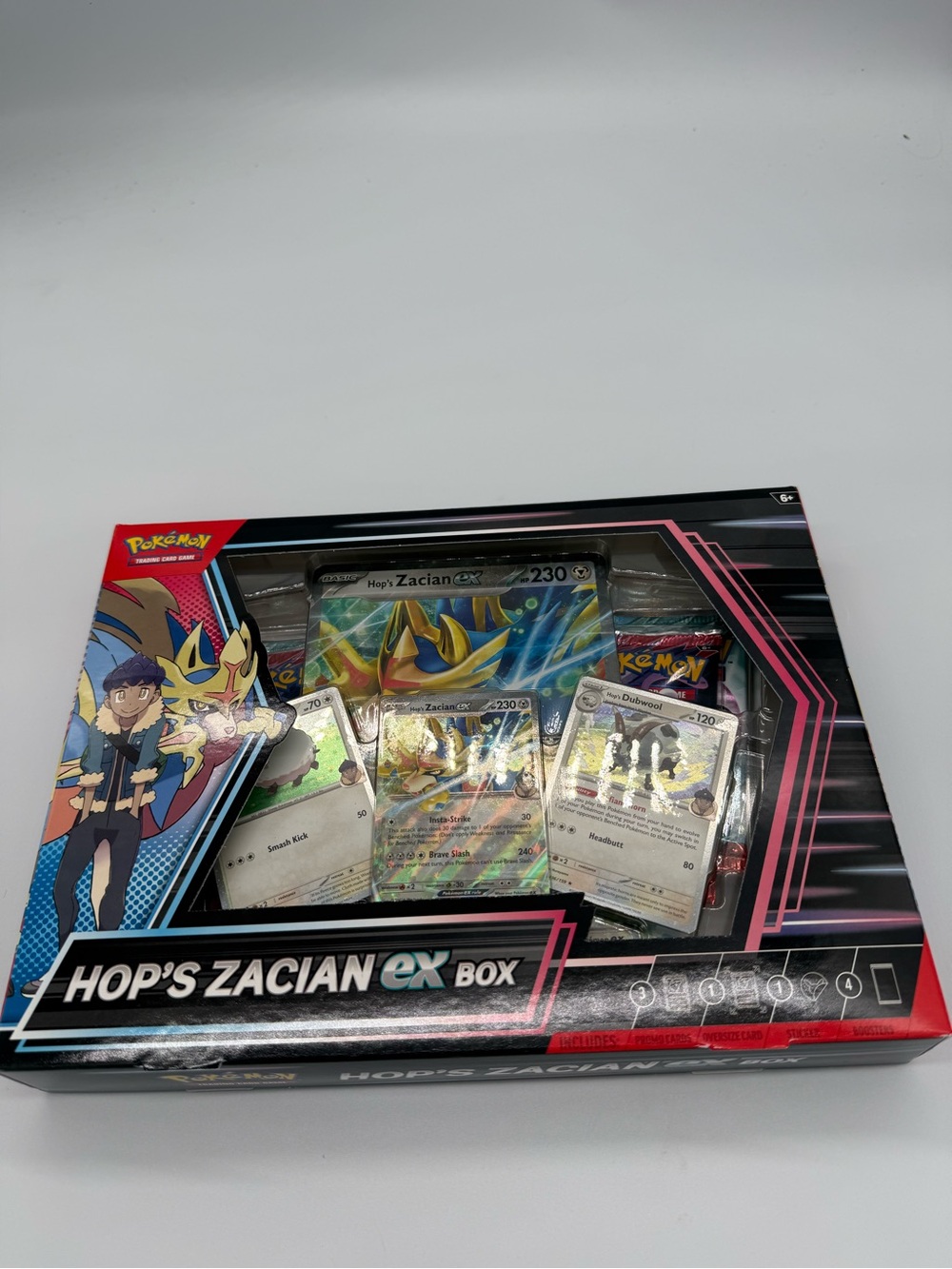 Pokemon Hop's Zacian EX Box - Black, Pink, Blue, Red, Gold